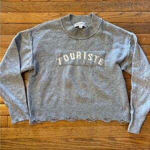 Wildfox TOURISTE Distressed Sweater, Small